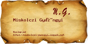 Miskolczi Gyöngyi névjegykártya