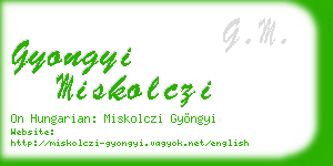gyongyi miskolczi business card