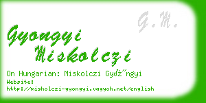 gyongyi miskolczi business card